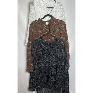 Set of 3 Women’s Blouses Tops Size XL Charter Club Mossimo Weekend Suzanne Betro